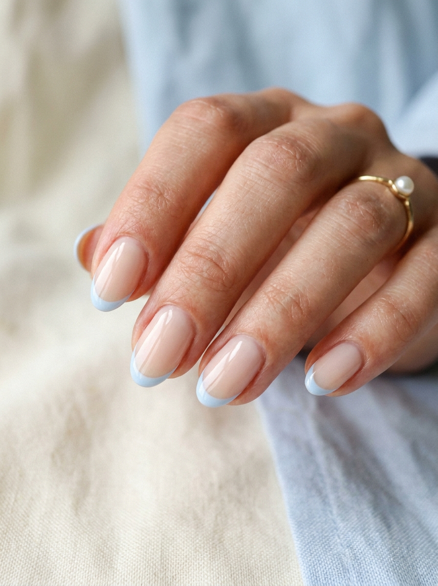 Peach French Nails als Summer Nail Inspo Inspiration 2026